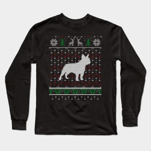 French Bulldog Ugly Christmas Sweater Gift For Dog Lover Long Sleeve T-Shirt